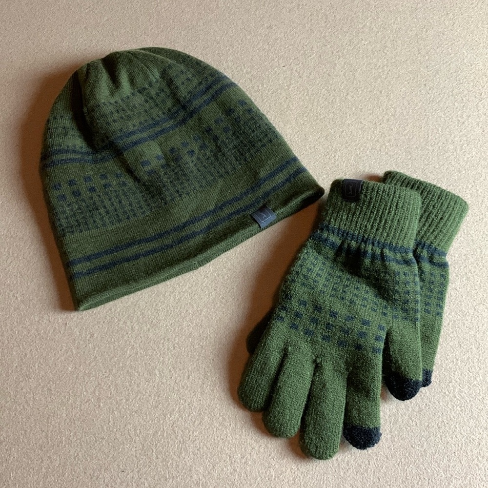 PGA Tour Golf Beanie & Knit Glove Set - OS